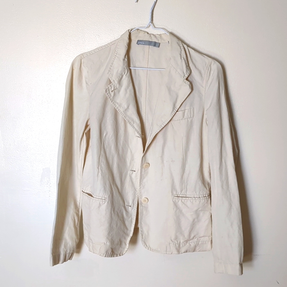 Vince Linen Button Blazer Size 6